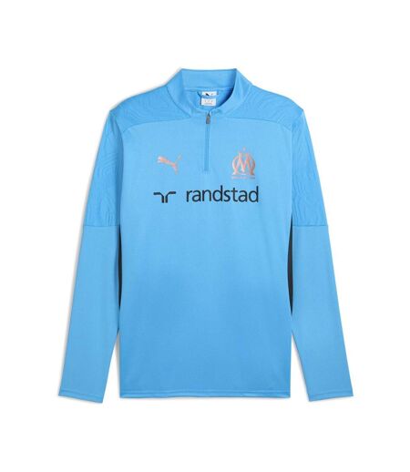OM haut d'entrainement bleu homme training 1/4 zip top