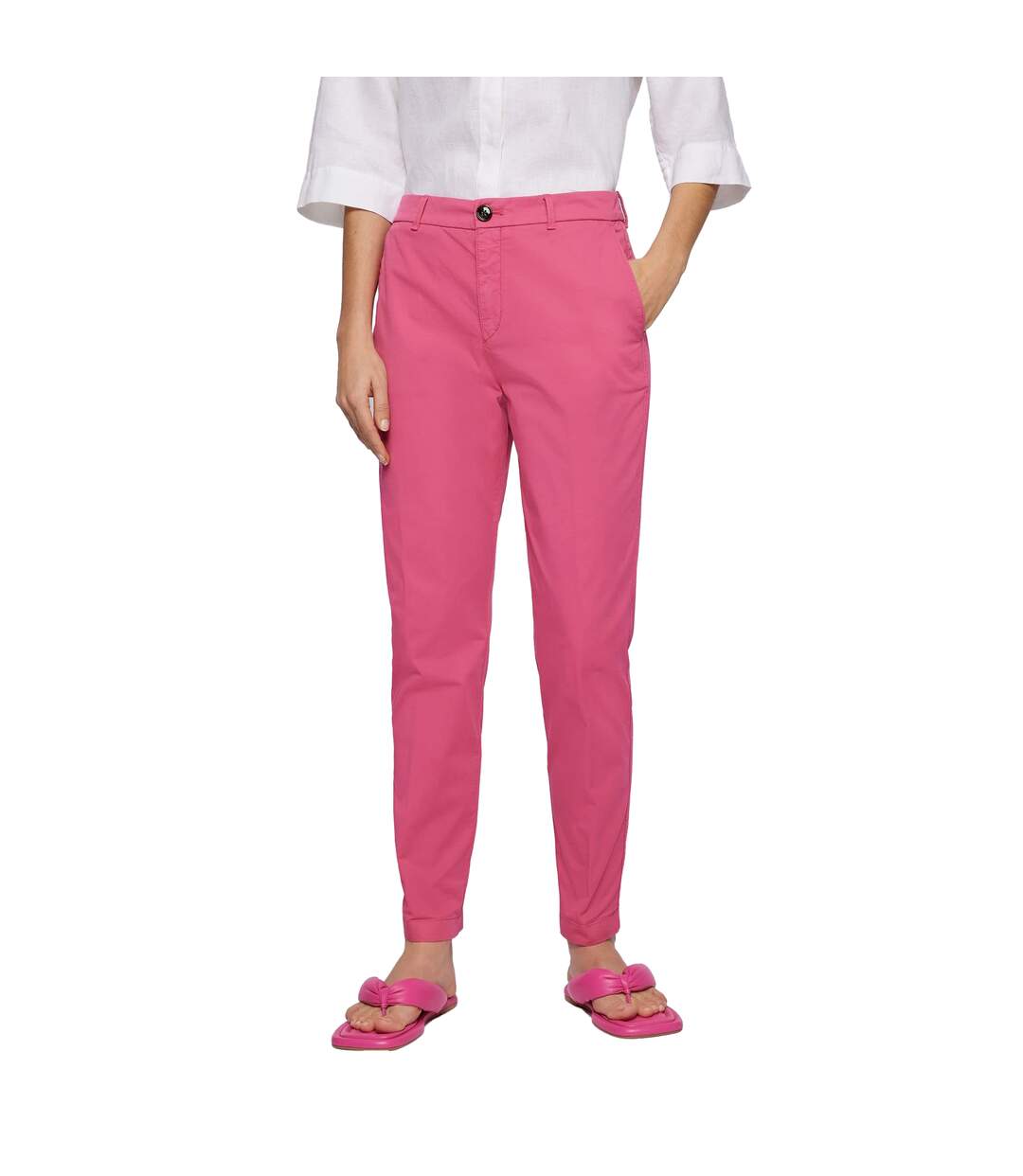 Pantalon Femme Rose Boss-4
