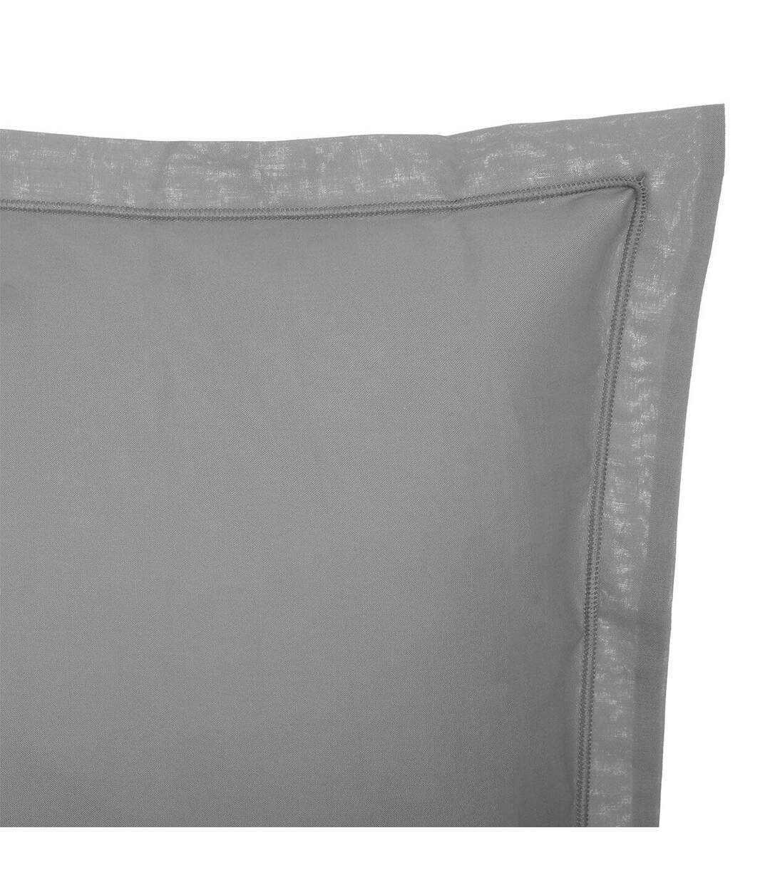 Taie d'Oreiller Percale 63x63cm Gris-2