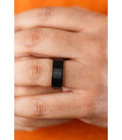 8mm Mens Matt Black Engagement Spinner Tungsten Wedding Ring Band