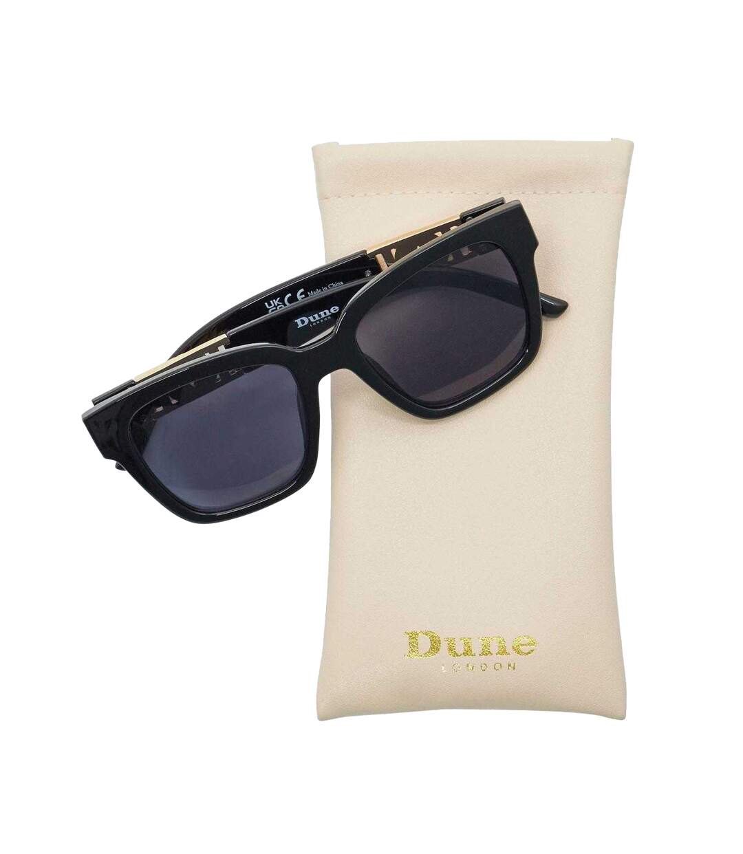 Gennoa Oversized Monogram Sunglasses One Size Black Blue Dune London-3