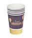 Lot de 6 Gobelets en Papier Ballon Or 25cl Bleu-1