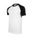 Build Your Brand Mens Raglan Contrast Short Sleeve T-Shirt (White/Black) - UTRW5683