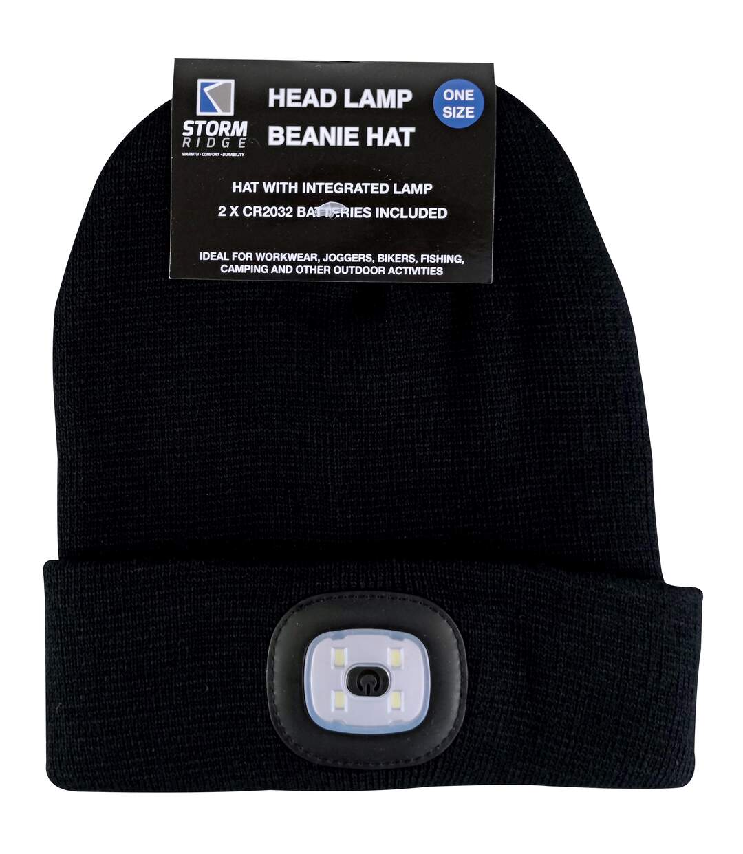 Bonnet Homme Tricot Chaud avec Leger LED Frontale