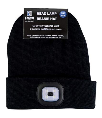 Mens Winter Knit Beanie Hat with LED Glowing Light