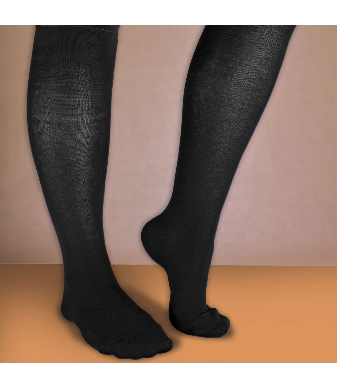 2 Pack Ladies Rainbow Patterned Knee High Bamboo Socks-4