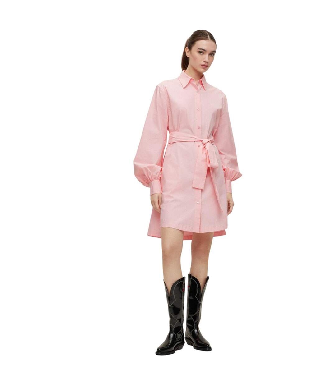 Womens/ladies Kaisanna Shirt Dress Pink Hugo-1