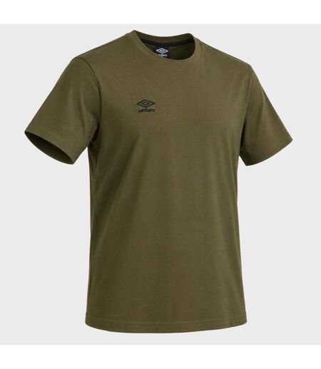 T-shirt homme uni col rond regular en coton avec logo brodé 618290 Umbro