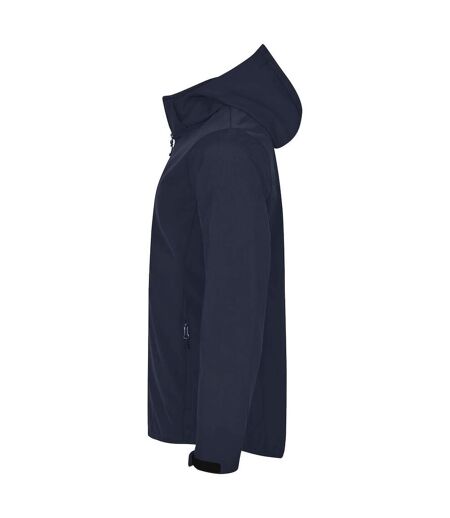 Mens Classic Soft Shell Jacket Navy Blue Clique