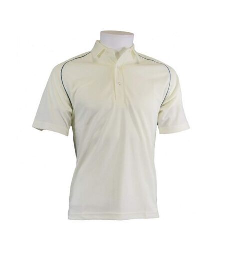 Polo de cricket homme blanc cassé / vert Carta Sport