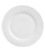 Lot de 6 Assiettes Porcelaine Uni 24cm Blanc-1