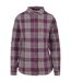 Chemise Manches Longues Motif/style À Carreaux Mindy Femme Mauve Foncé À Carreaux Trespass-1