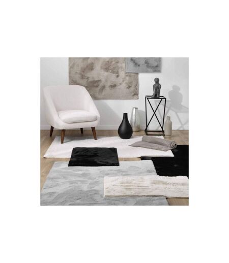 Tapis Imitation Fourrure Feline 90x60cm Gris