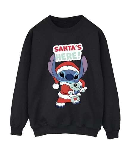 Disney Sweat-shirt Womens/Ladies Lilo & Stitch Santa's Here (Noir) - UTBI23058