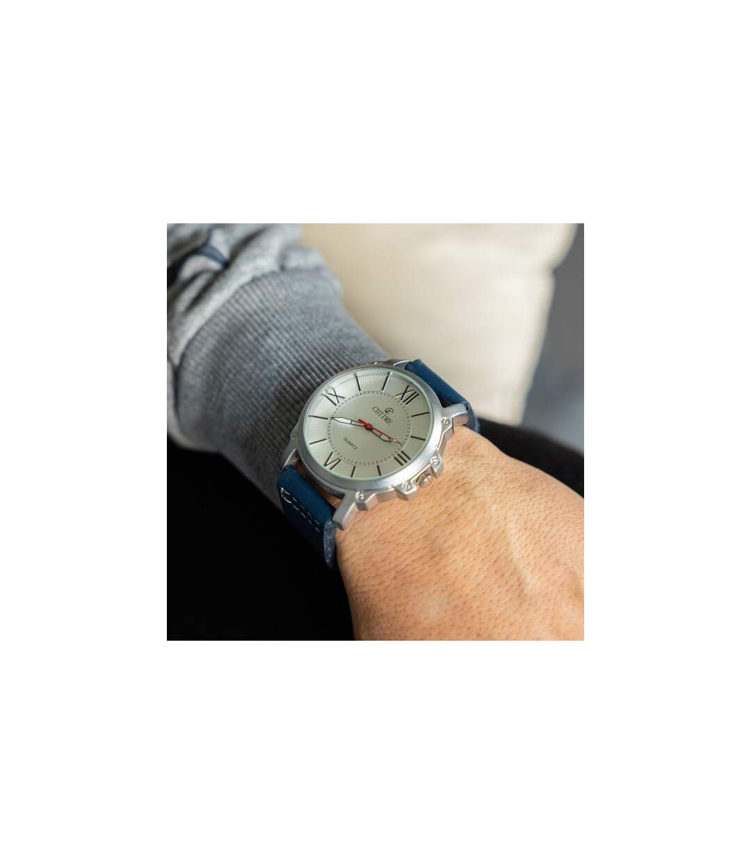 Très Jolie Montre Homme Bleu CHTIME