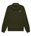 Mens Small Logo Mock Neck Active Fleece Jacket Army Green Aquascutum-1