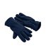 Womens/ladies Recycled Fleece Winter Gloves French Navy Beechfield-1