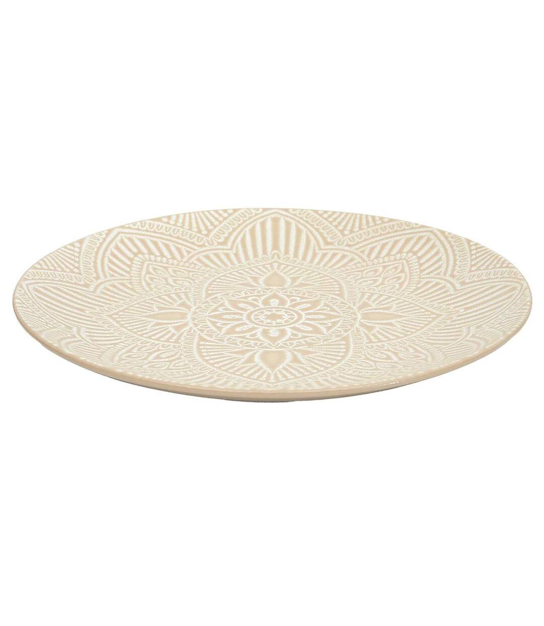 Lot de 6 Assiettes Plates Sahara 27cm Beige-2