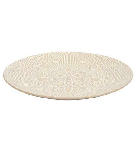 Lot de 6 Assiettes Plates Sahara 27cm Beige