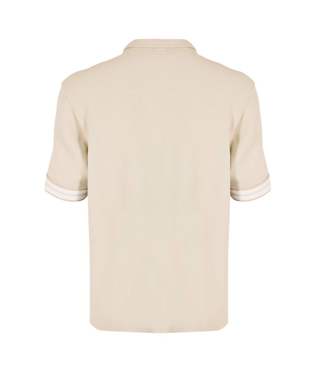 Mens Textured Polo Shirt Beige Capo-3