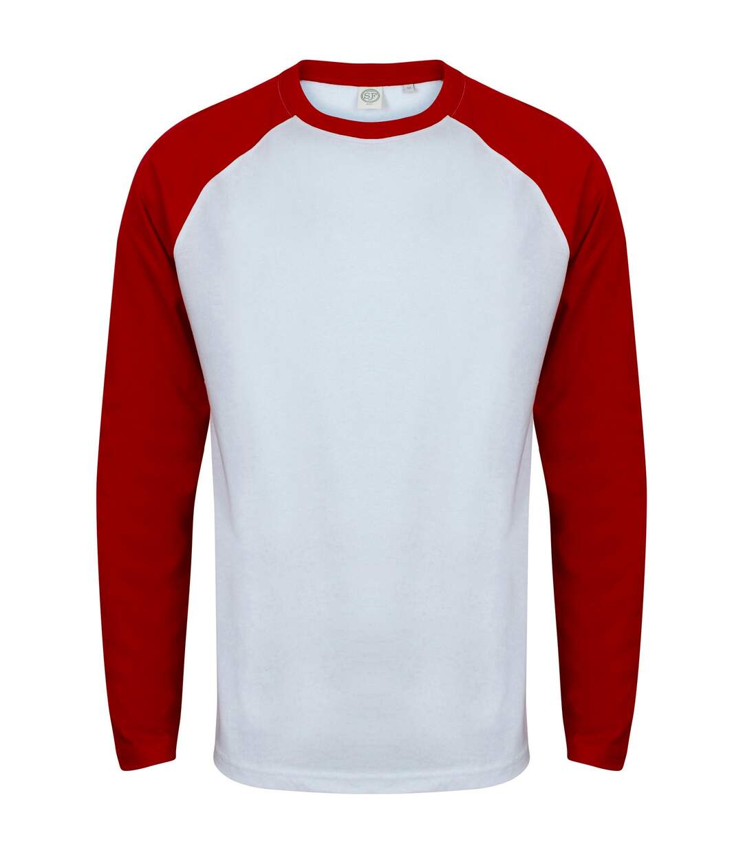 T-shirt manches longues homme blanc/rouge Skinni Fit