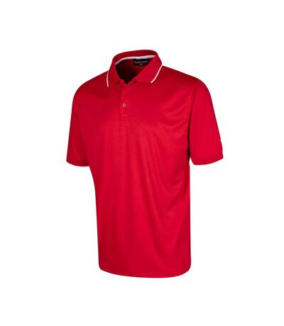 Polo homme rouge Island Green