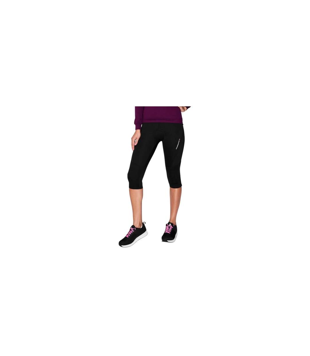 Womens/ladies Cycling Capri Shorts Black Muddyfox-1