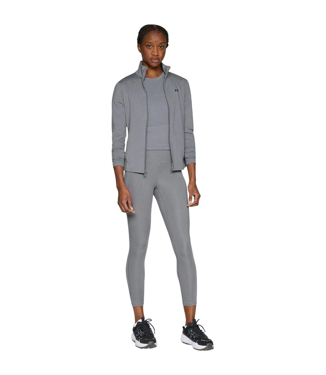 Womens/ladies Moisture Wicking Jacket Green Clay Under Armour-1