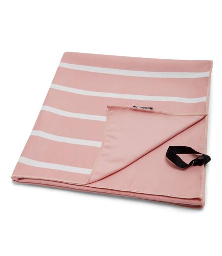 Serviette de plage rose pâle / blanc Regatta