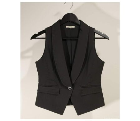 Gilet Sans Manches Femme Blazer Coton Gris Axxano AH1165G : Élégance Moderne