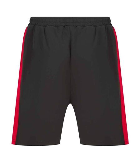 Mens Knitted Shorts Black Red Finden & Hales