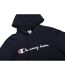 Mens Script Logo Hoodie Navy Blue Champion-4