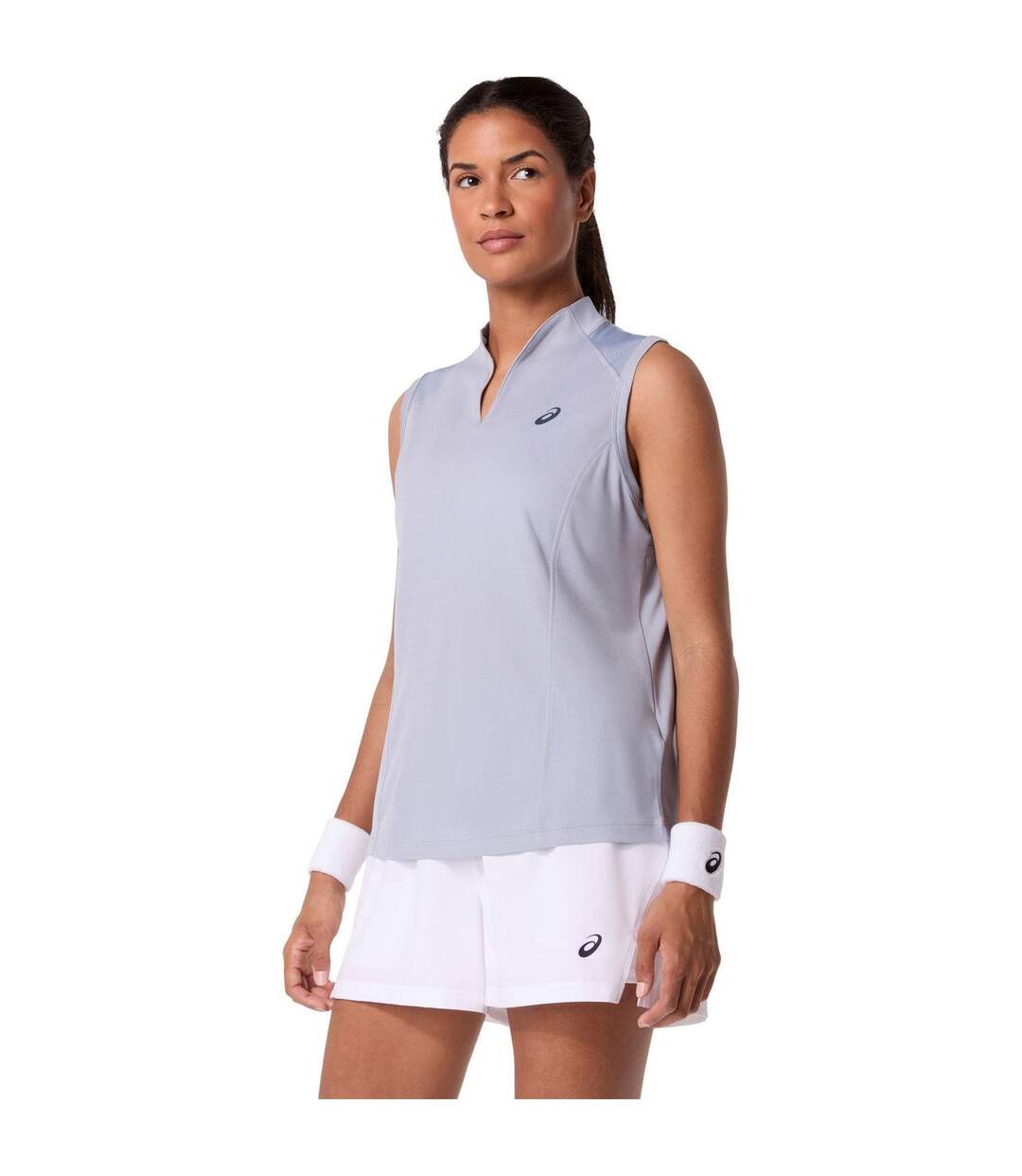 Débardeur Femme Gris Bleu Asics-2