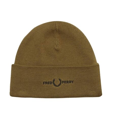 Bonnet Motif/style Logo Brodé Marron Pierre Fred Perry