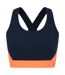 Brassière de sport swift femme denim sombre / orange Dare 2B