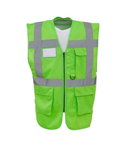 Yoko Unisex Adult Executive Hi-Vis Vest (Lime Green)