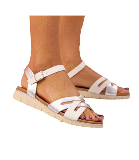 Sandales jane femme argenté Lunar