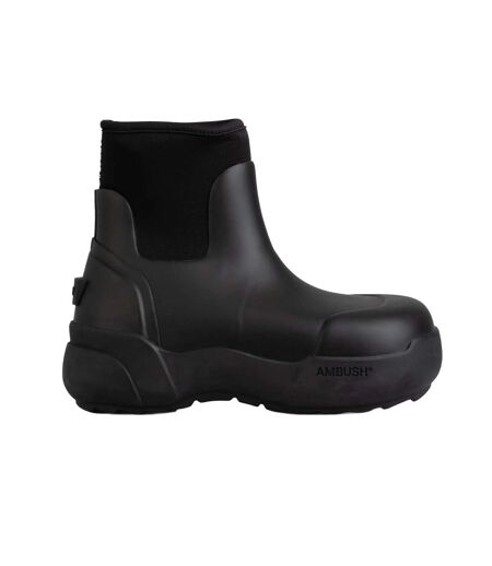 Womens/ladies rubber ankle boots black Ambush