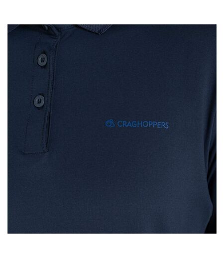 Womens/ladies Thornbury Nosilife Long-sleeved Golf Polo Shirt Blue Navy Craghoppers