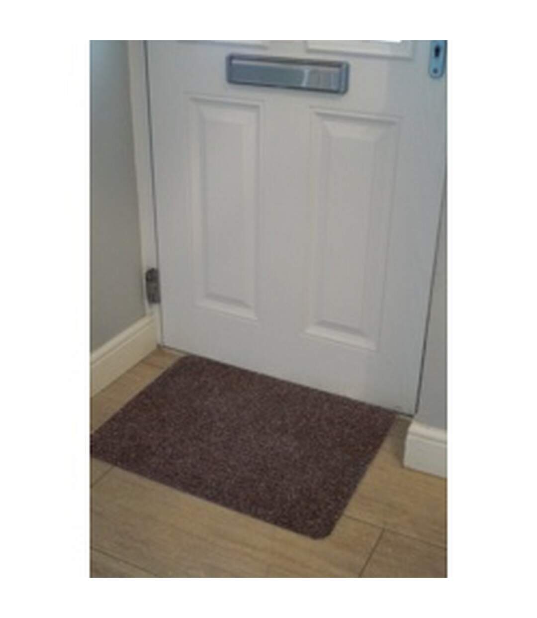 Basic ribbed indoor door mat 50cm x 80cm dark brown Groundsman-2