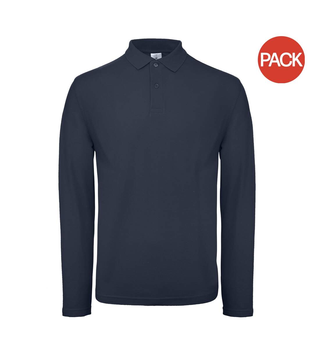 Pack of 2  Id.001 mens long sleeve polo  ultramarine B&C