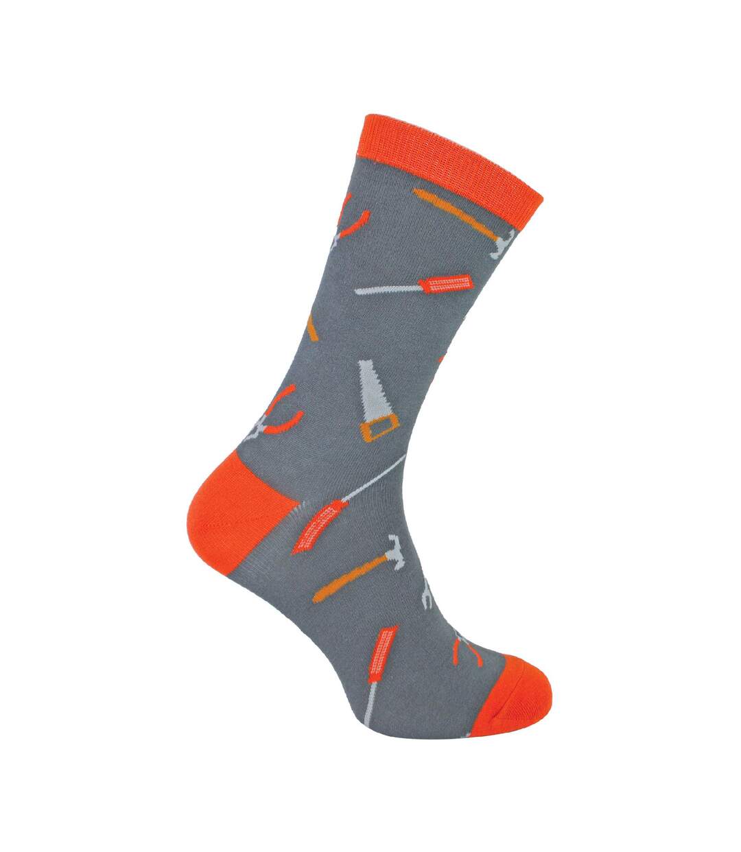 1 Pack Mens Novelty Grey Tools Bamboo Socks-1