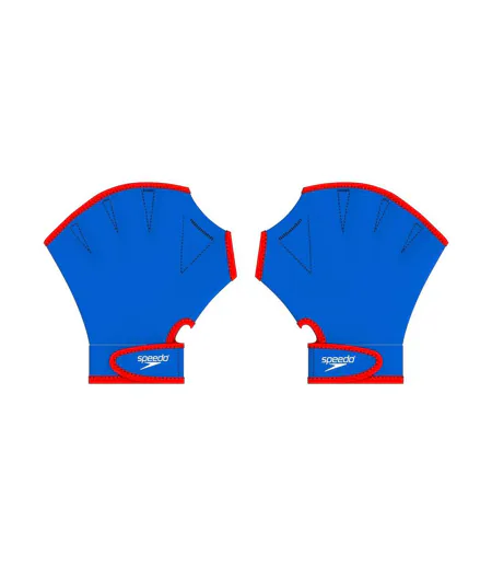 Gants De Natation À Bords Contrastés Et Scratch Aqua Adulte Bleu Blanc Speedo