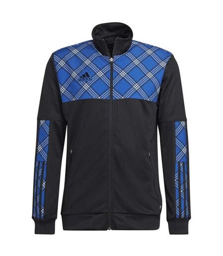 Veste Entraînement Style Logo À Carreaux Tiro Homme Noir Bleu Adidas