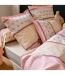 Drap plat 100% coton INOUK rose/beige