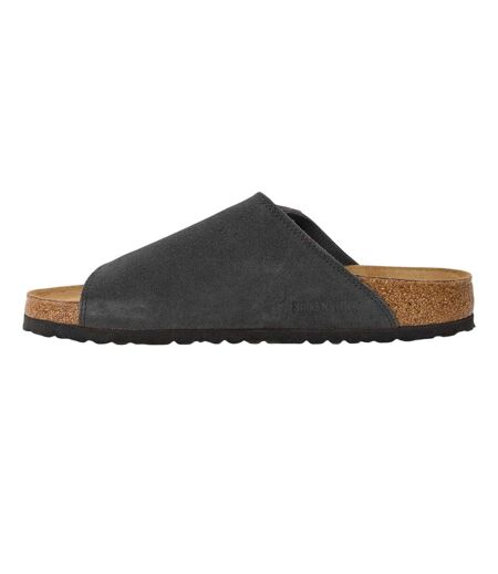 Mens Minimalist Suede Sandals Charcoal Birkenstock