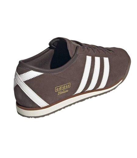 Womens/ladies Italia 70s Suede Trainers Brown Off White Adidas