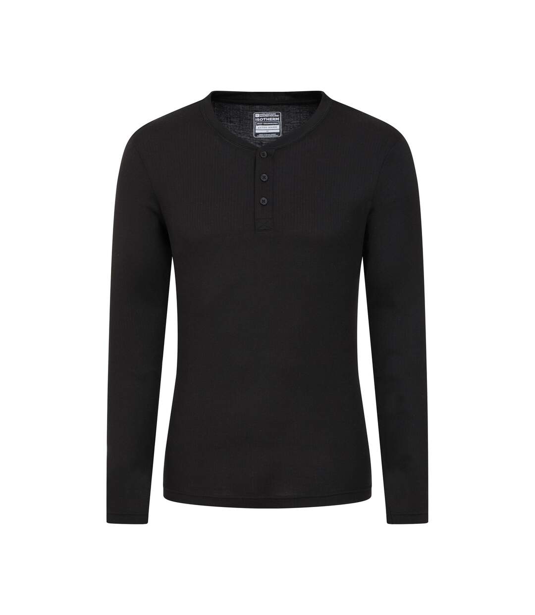 Mens talus henley thermal top black Mountain Warehouse