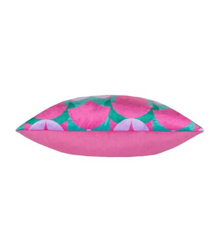 Heya Home Raeya Art Deco Throw Pillow Cover (Pink/Jade) (45cm x 45cm) - UTRV3265