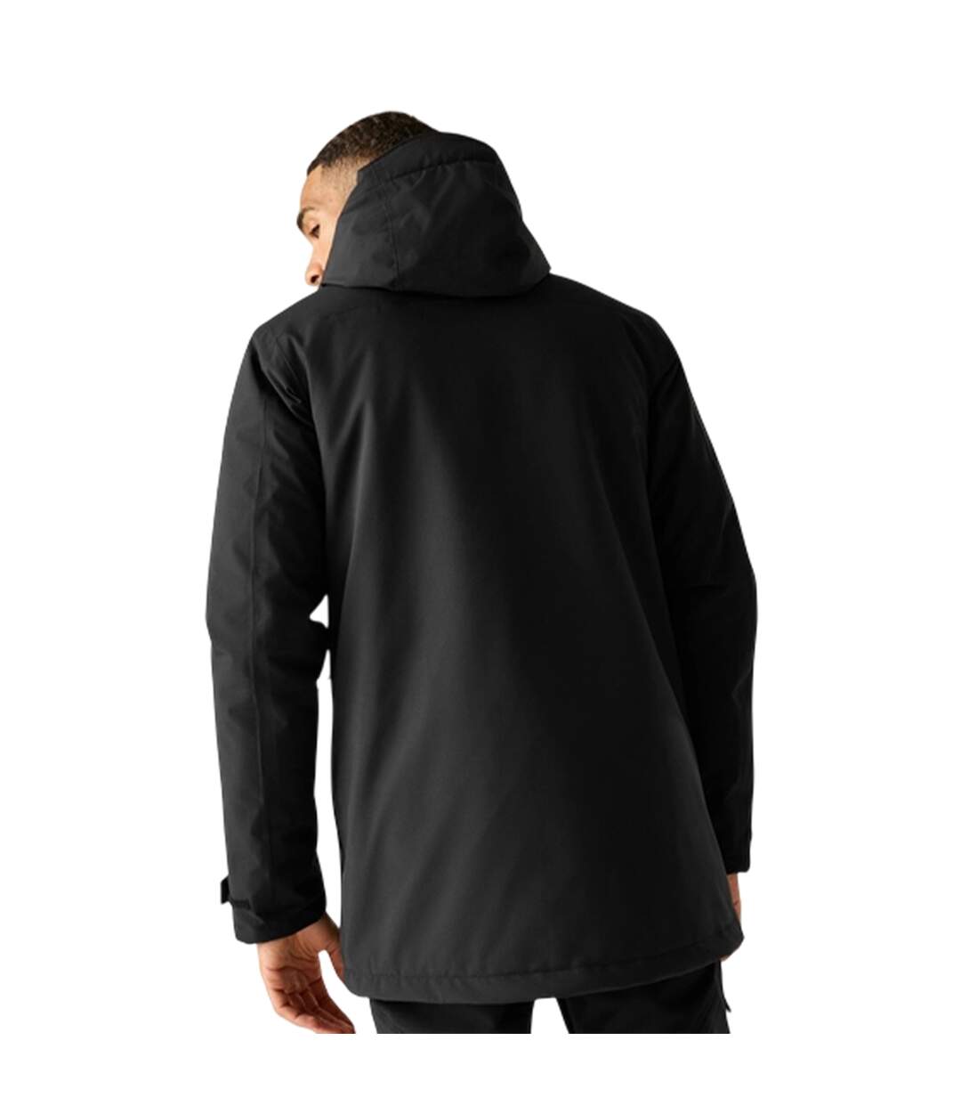 Mens Hoscar Waterproof Insulated Jacket Black Burnt Henna Regatta-4